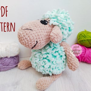 Amigurumi Sheep Crochet Pattern, Crochet Lamb Pattern, Tutorial Amigurumi, Crochet Sheep PDF, Crochet Sheep, Easy Crochet Pattern image 2