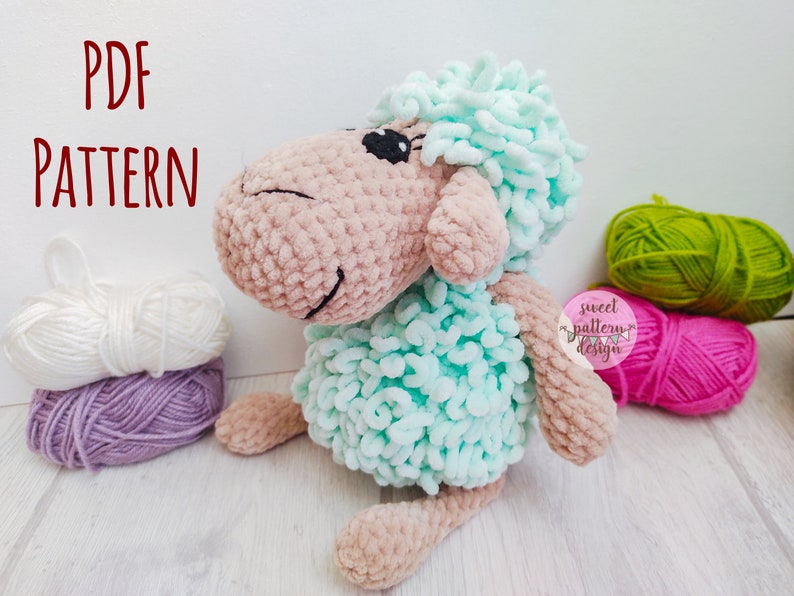 Amigurumi Sheep Crochet Pattern, Crochet Lamb Pattern, Tutorial Amigurumi, Crochet Sheep PDF, Crochet Sheep, Easy Crochet Pattern image 2