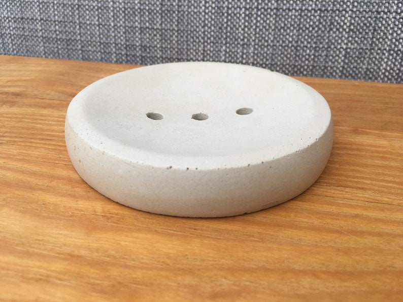 Round Concrete Soap Dish Etsy