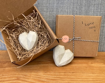 Valentine’s Concrete Heart in gift box