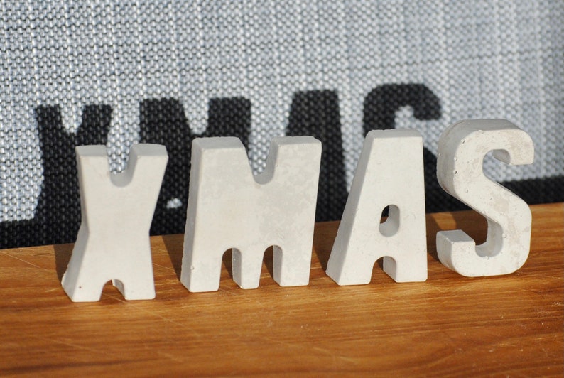 Concrete Xmas letters image 2