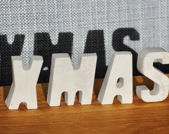 Concrete Xmas letters