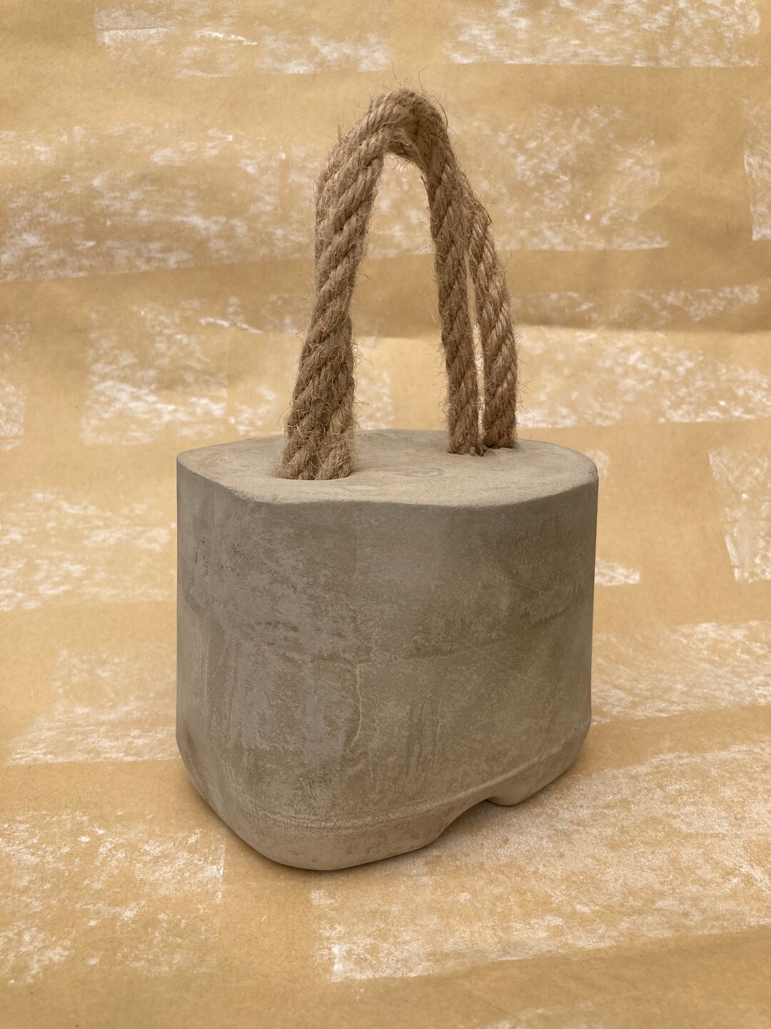 Concrete Doorstop With Rope Handle Etsy