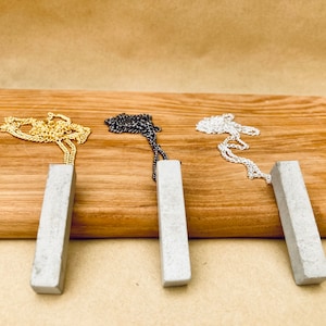 Concrete Block Necklace