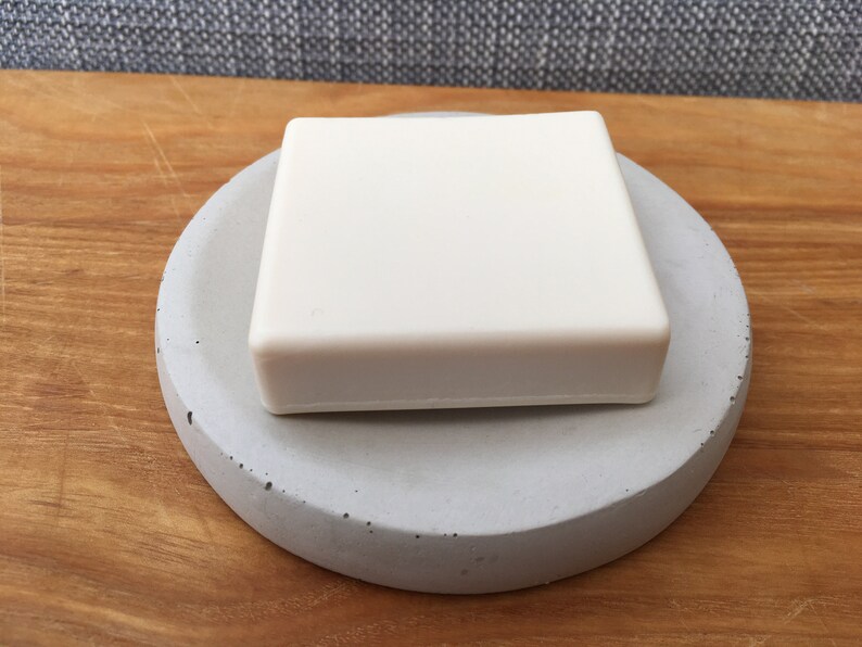 Round Concrete Soap Dish Etsy