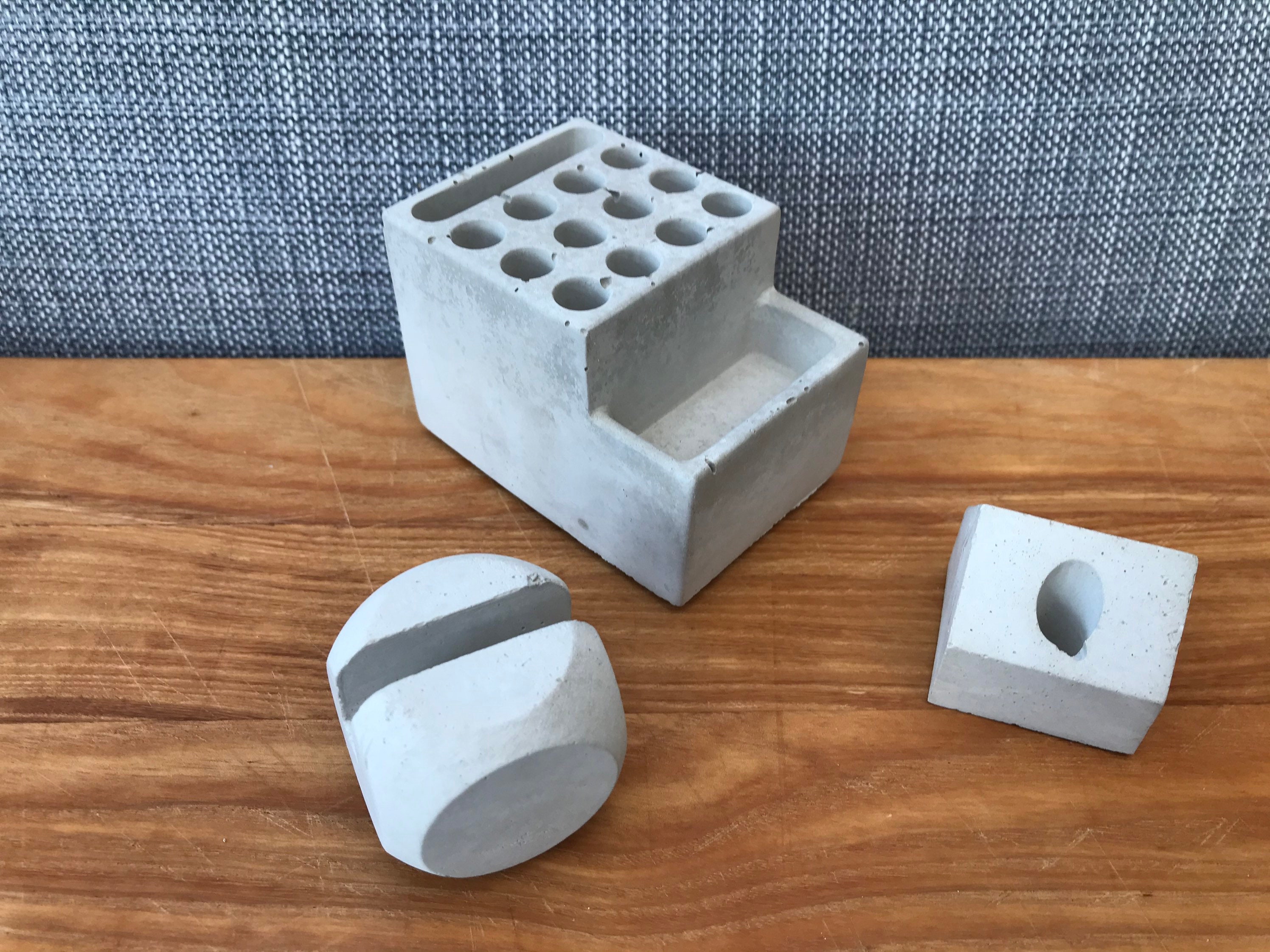 Concrete Desk Set Etsy UK