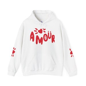 Roter Liebespullover, Valentinstag Hoodie, Gemütliches Sweatshirt, Romantischer Pullover, Geschenk für Sie oder Ihn