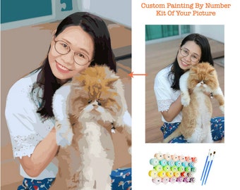 Custom Paint by Number Kit,Custom Pet Portrait Dog Paint By Number.The Shipment Might Be Delay If The Coronavirus ’s Going To Get Worse.