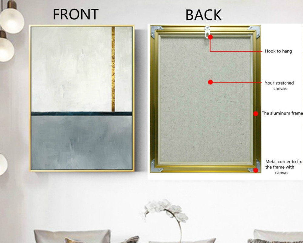 Cornice Galleggiante In Metallo Fai Da Te Per Tela 40.6x50.8 Cm – Profondità 2.1 Cm, Colore Nero Opaco, Kit Di Montaggio Incluso