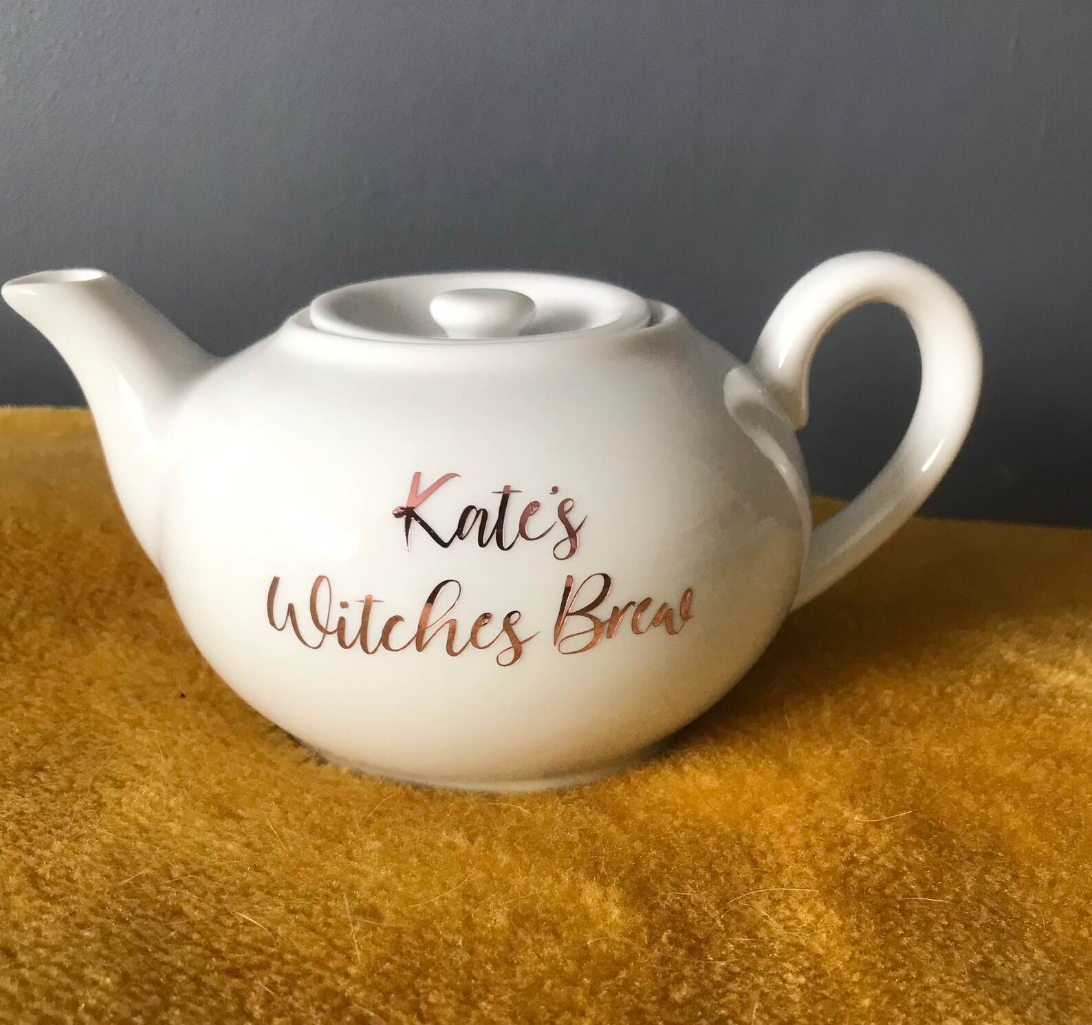 Personalised Small White Teapot Any Name/words Put On Etsy