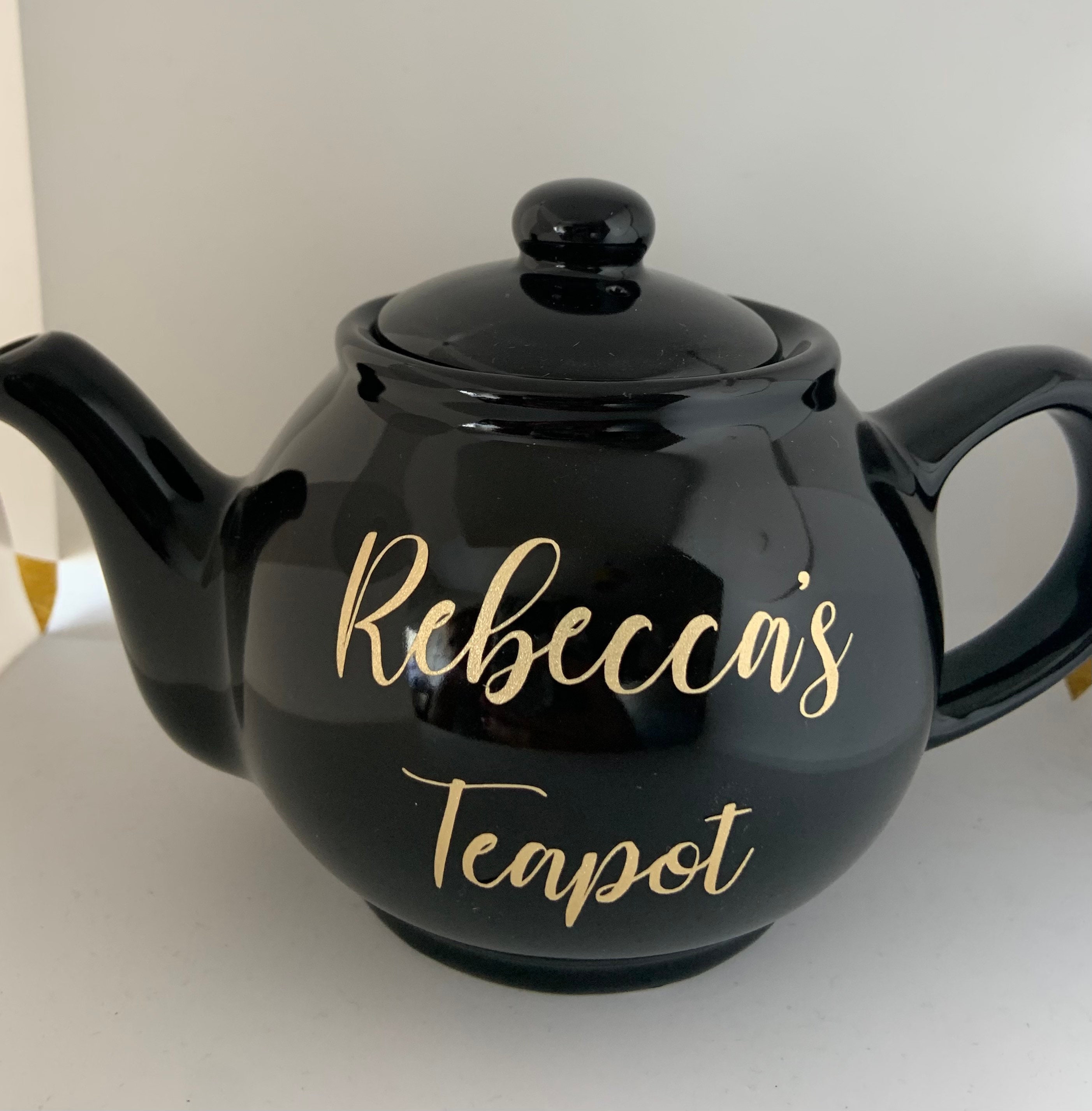 Personalised Teapot Large or Small 2 cup or 6 cup Any Name/words