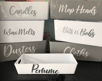 Personalised storage Box Cleaning Cupboard organising mrs Hinch/Stacey Soloman  Wham Small Medium or Large Basket/tub  Boxes Mother’s Day