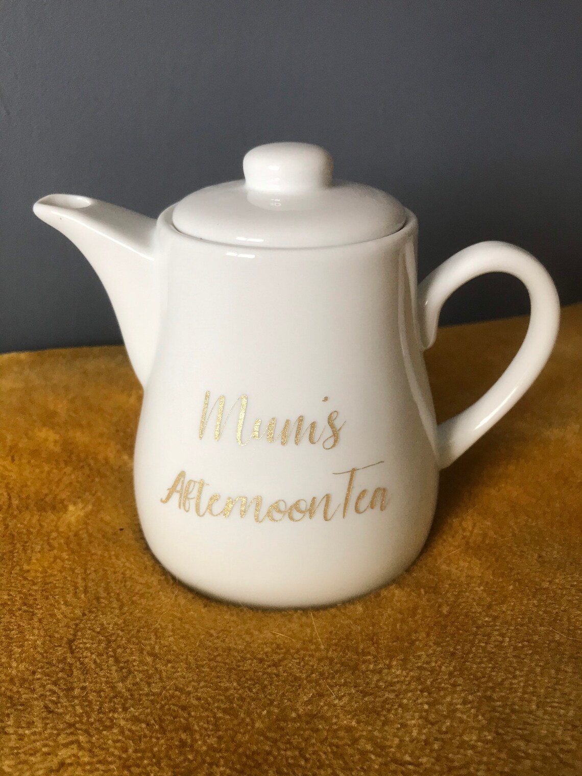 Personalised Small White Teapot Any Name/words Put On Etsy