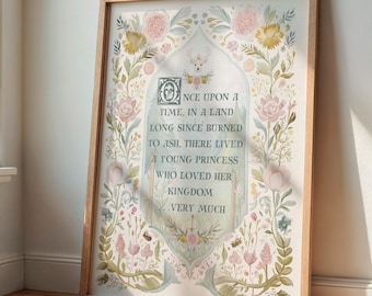 Throne of Glass Nursery Print | Fireheart Whimsical Kid's Art | Bookish Mom Gift