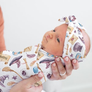 Wizard School personalized crib sheet, baby bedding set, minky blanket, jersey swaddle set | baby wizard magic owl bedding