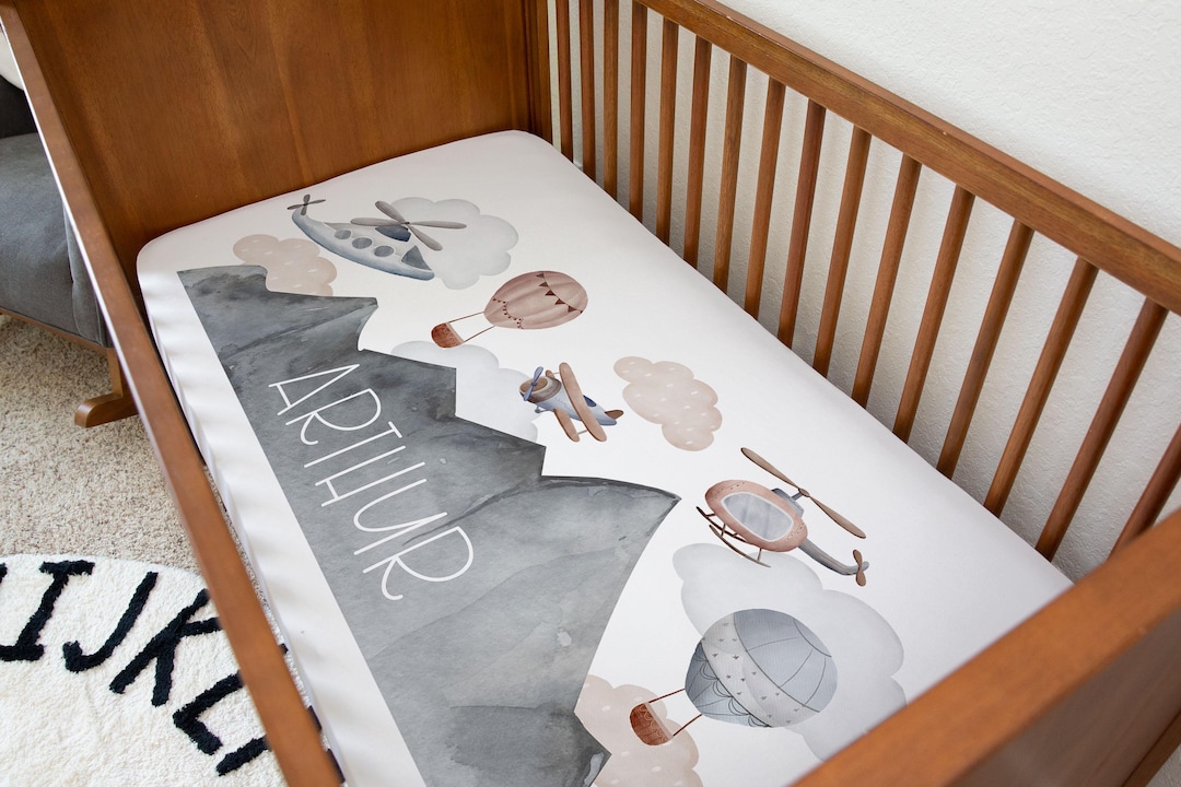 3-Piece Soft Breathable Crib Rail Cover Set – Grey, Fits Top Rails (51in & 27.5in)