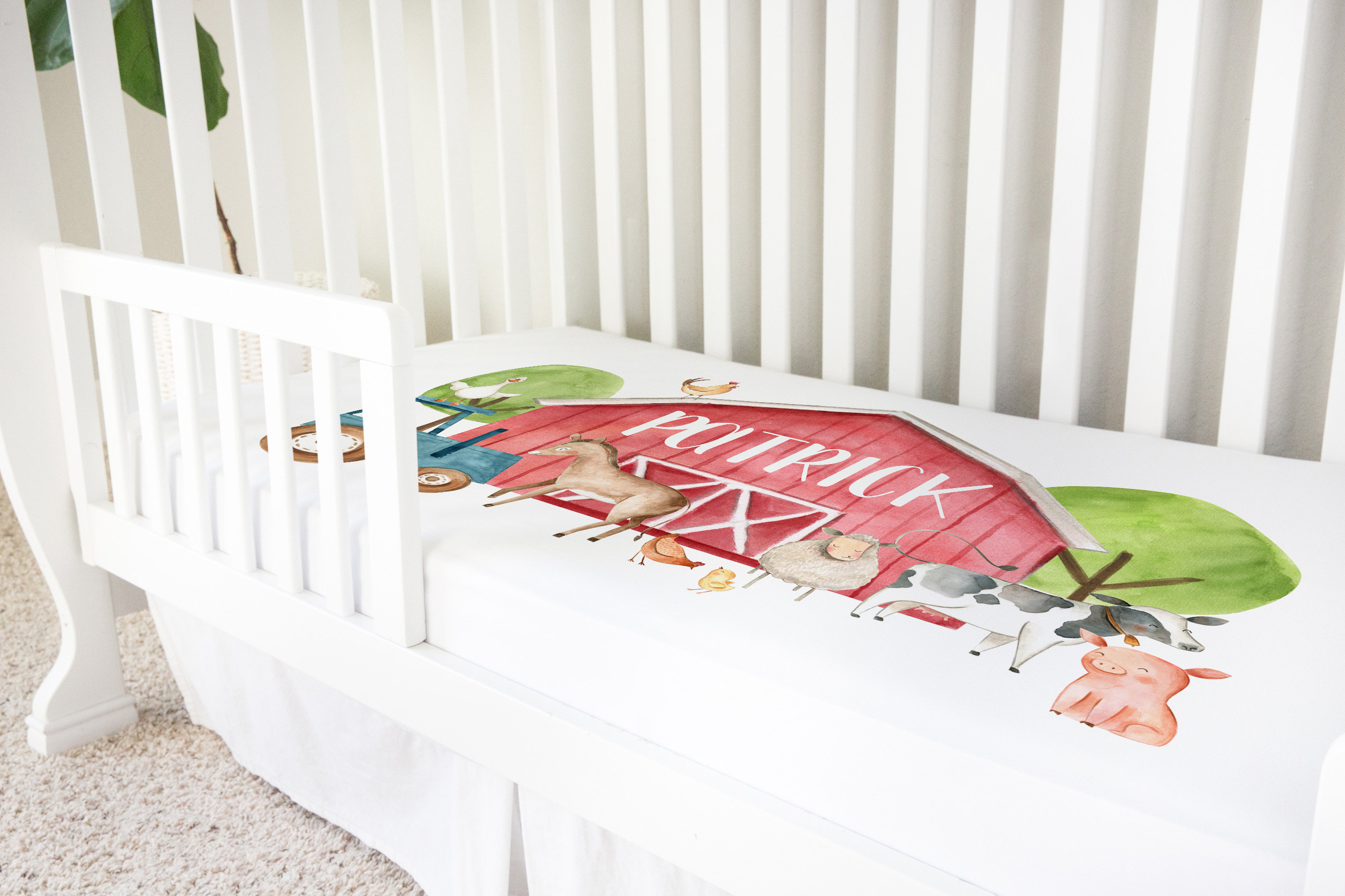 Farm Animal Baby Bedding Set Buttery Minky Blanket Crib Etsy