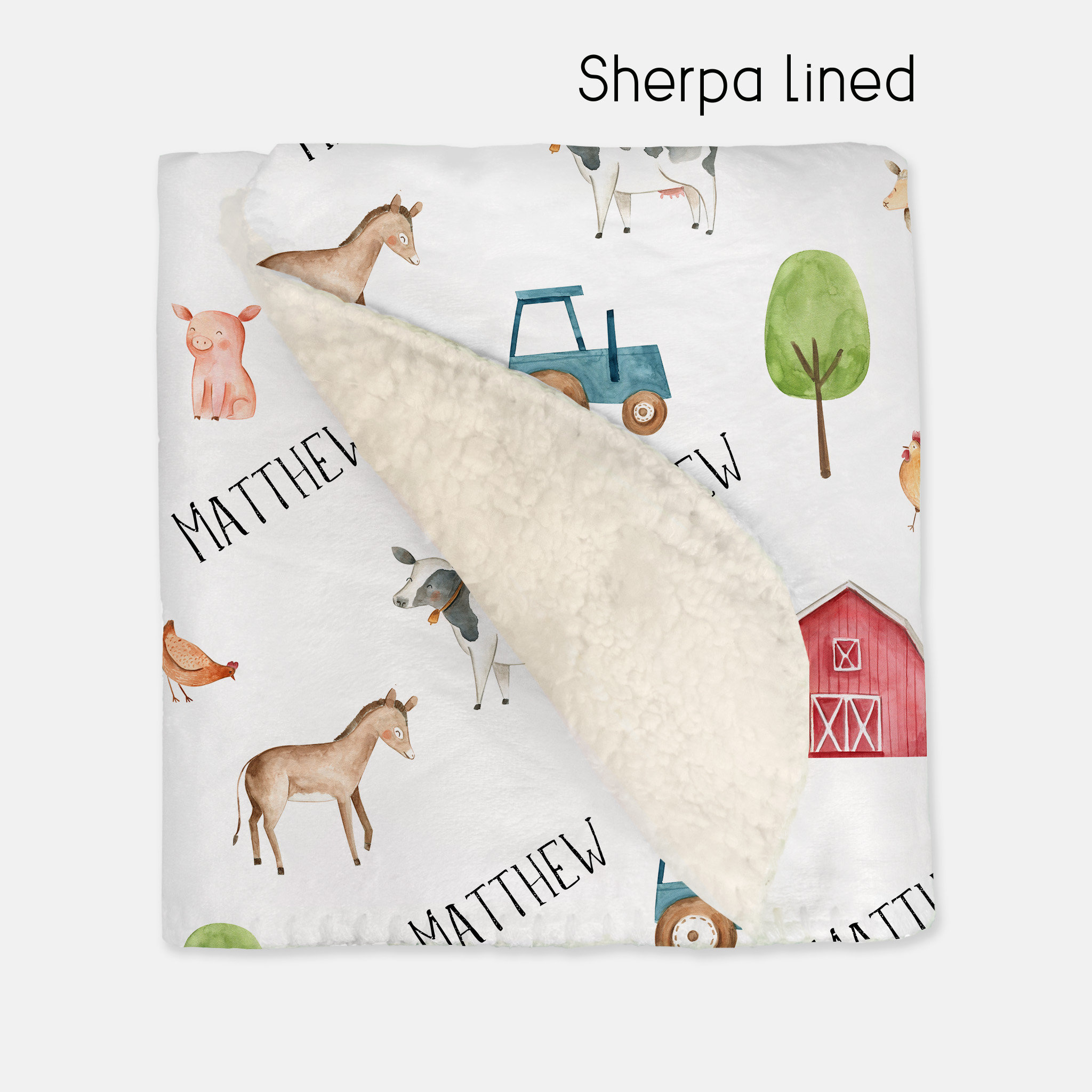 Farm Animal Baby Bedding Set Buttery Minky Blanket Crib Etsy