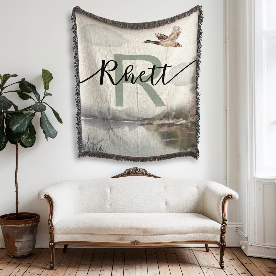 Mallard Duck Knit Baby Blanket | Duck Hunting Woven Throw ...