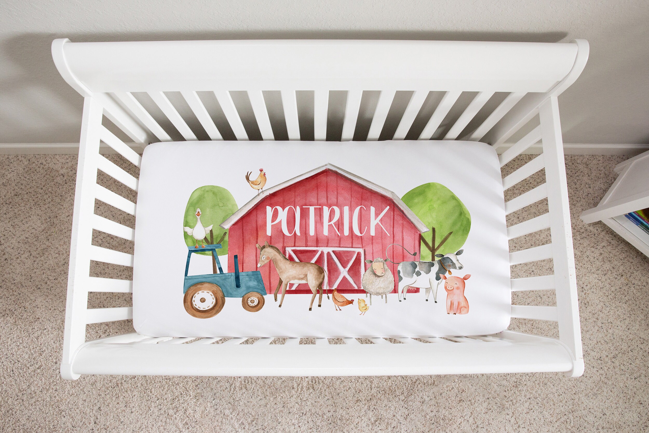 Farm Animal Baby Bedding Set Buttery Minky Blanket Crib Etsy