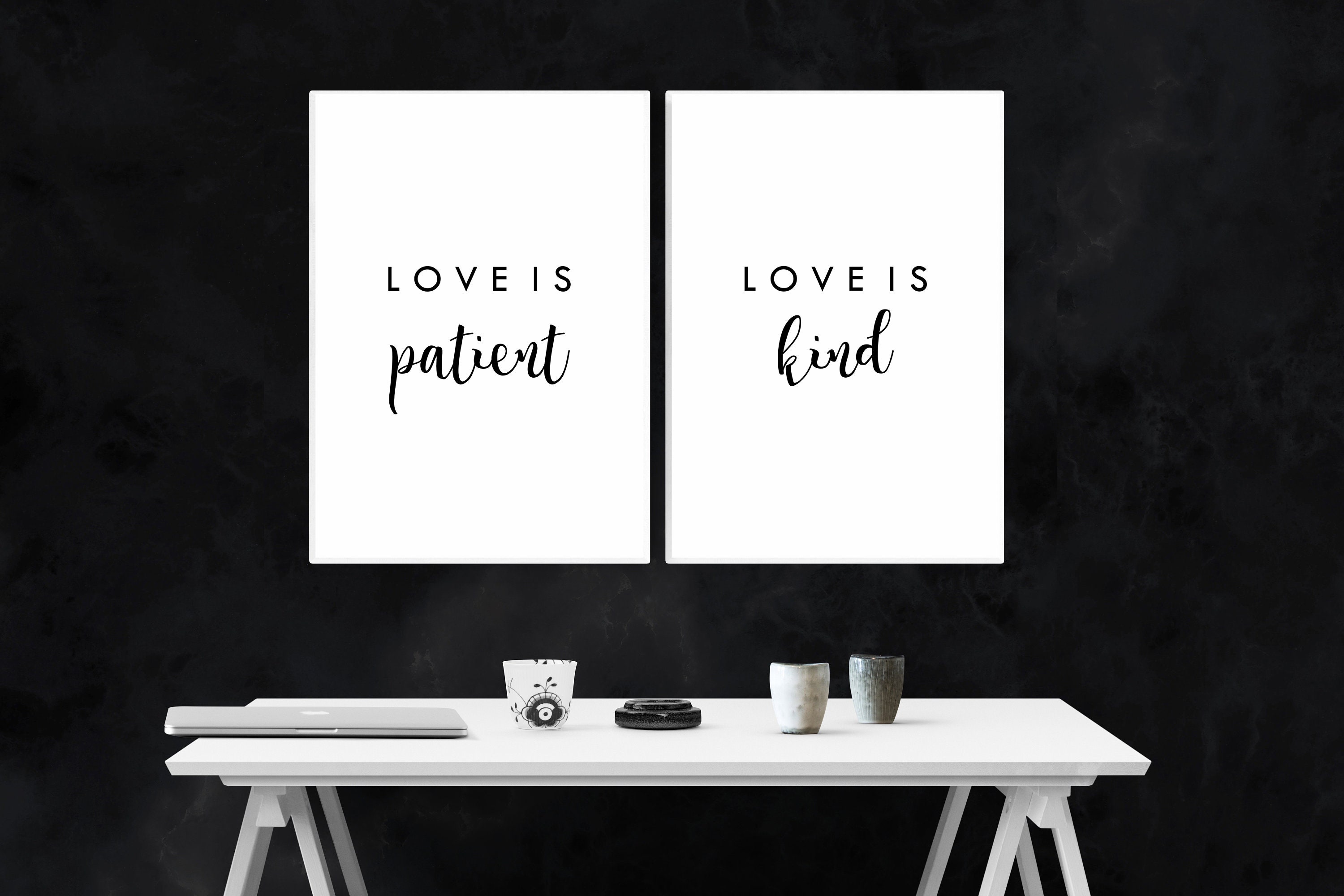 Love is Patient Love is Kind Downloadable prints Romantic Etsy