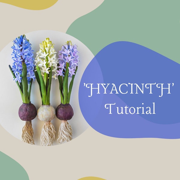 Soft Air Dry Polymer Clay Hyacinth Tutorial – Hyacinth Tutorial – Step by Step Guide – PDF Course – Create Hyacinth – Clay Tutorial – How To