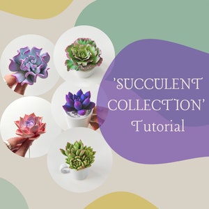 Soft Air Dry Clay Succulent Tutorial – Succulent Tutorial – Step by Step Guide – PDF Course – Create Succulents – Clay Tutorial – How To