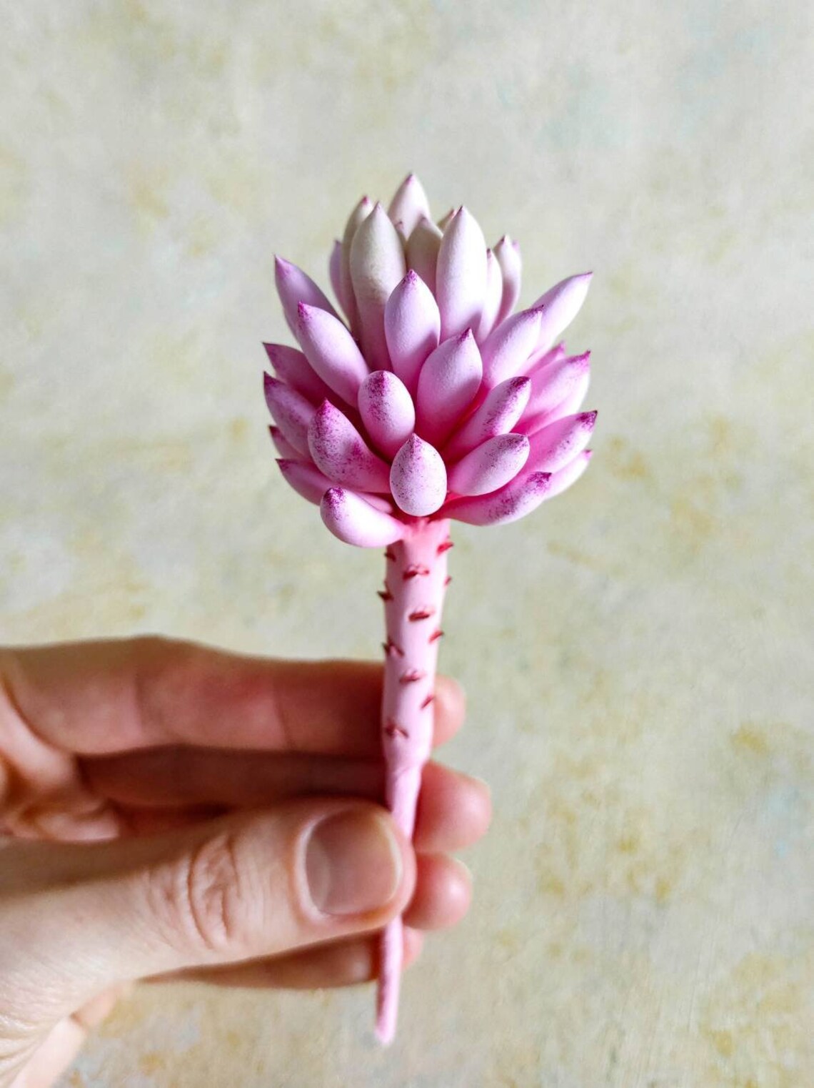 Real Touch Pink Succulent Artificial Succulent No Pot Hand Etsy