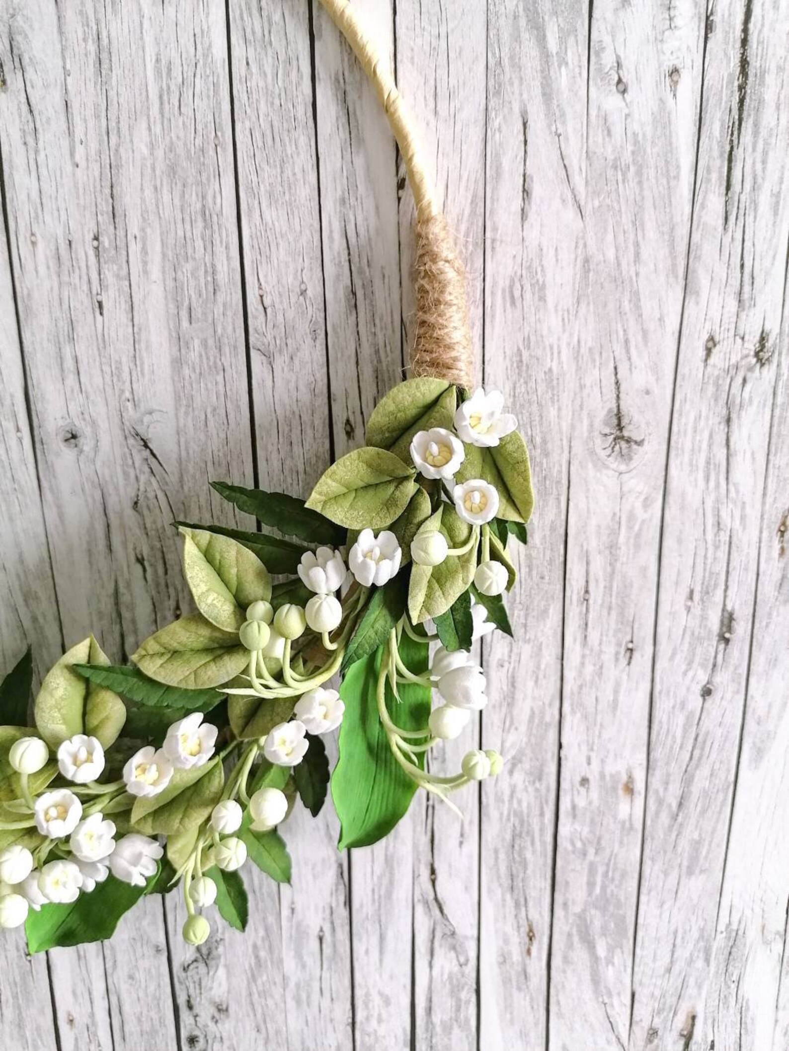Lily of the Valley Wreath Real Touch Lily of the Valley | Etsy