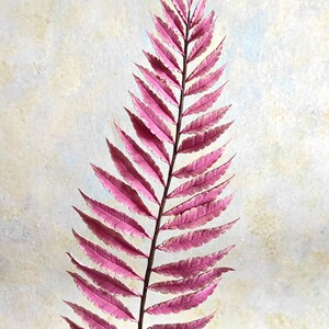 Real Touch Artificial Pink Fern Fern Leaf Artificial Fern Stem Hand Sculpted Clay Fern Luxury Realistic Fern Fern Clay Sculpture image 6