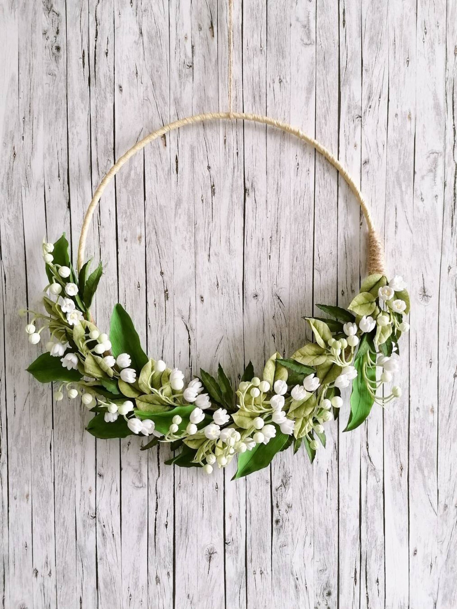 Lily of the Valley Wreath Real Touch Lily of the Valley | Etsy