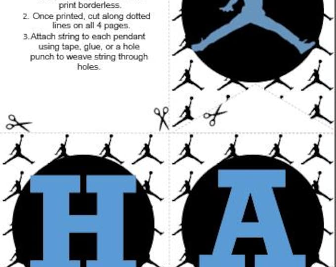 Digital download Jordan Banner- Baby Blue