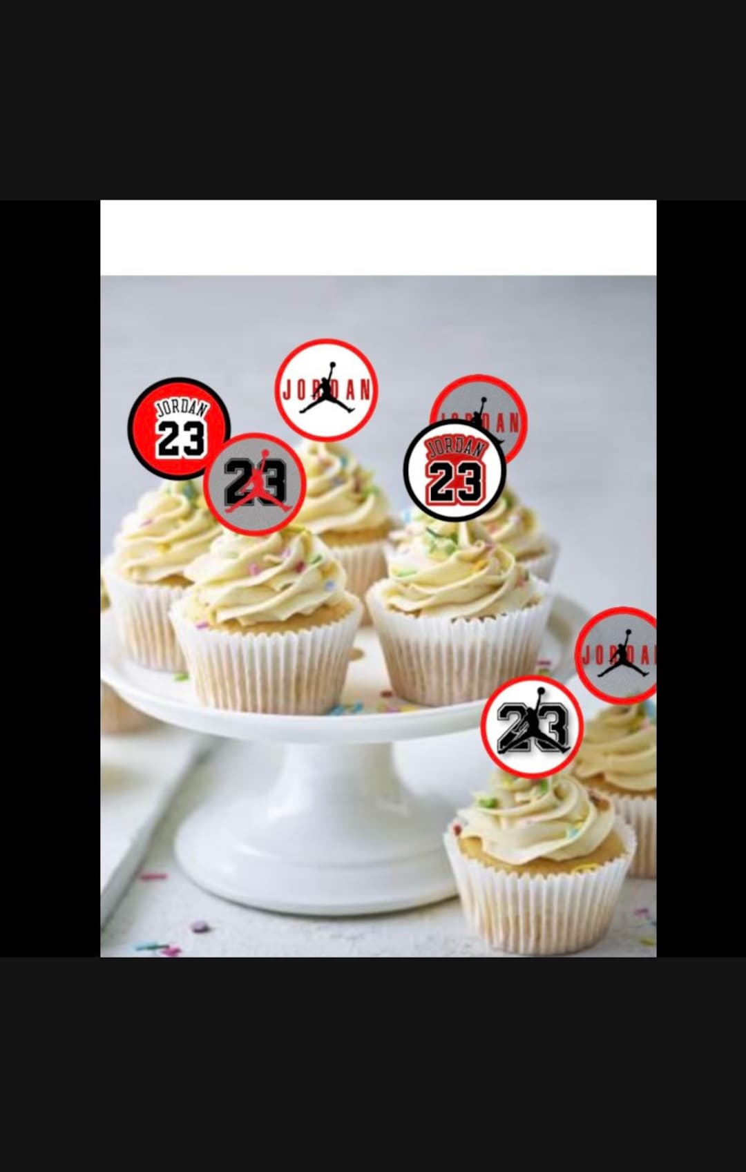 Jordan Cupcake Toppers Etsy