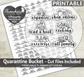 Quarantine Bucket Printable Planner Stickers, Erin Condren Planner Stickers, Quarantine Printable Stickers - Cut Files product logo