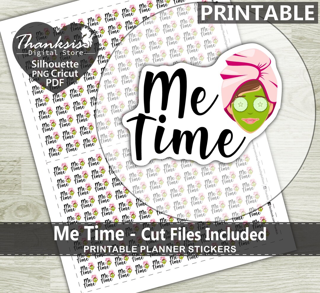 Me Time Printable Planner Stickers Erin Condren Planner - Etsy