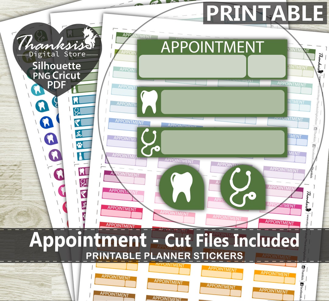 Appointment Printable Planner Stickers, Erin Condren Planner Stickers, Appointment Printable ...