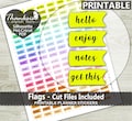 Flags Printable Planner Stickers, Erin Condren Planner Stickers, Flags Printable Stickers - Cut Files product logo