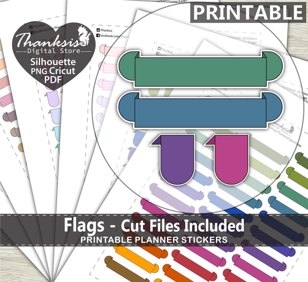 Flags Printable Planner Stickers, Erin Condren Planner Stickers ...