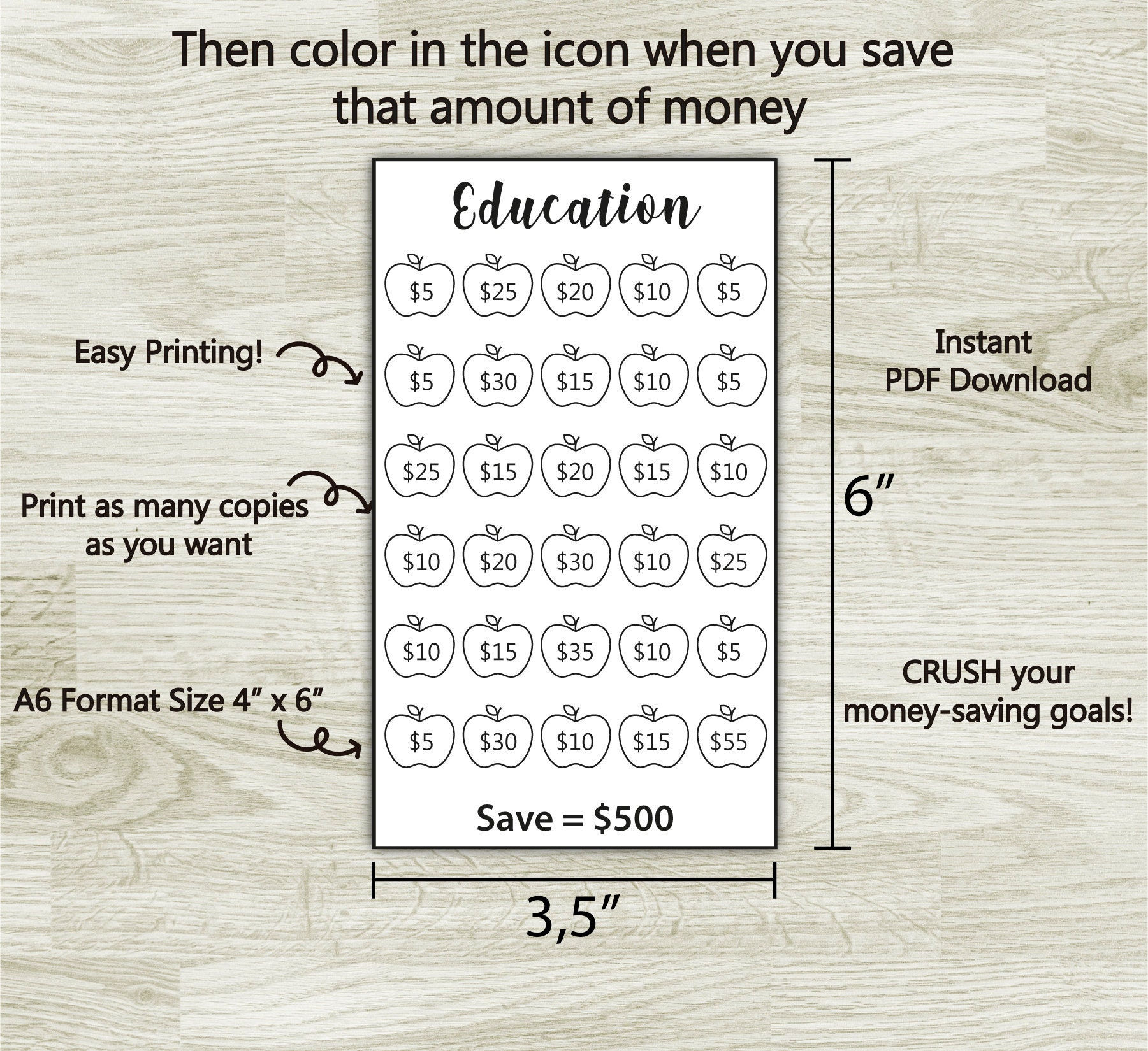 Savings Challenge Printable Money Saving Challenge Monthly - Etsy
