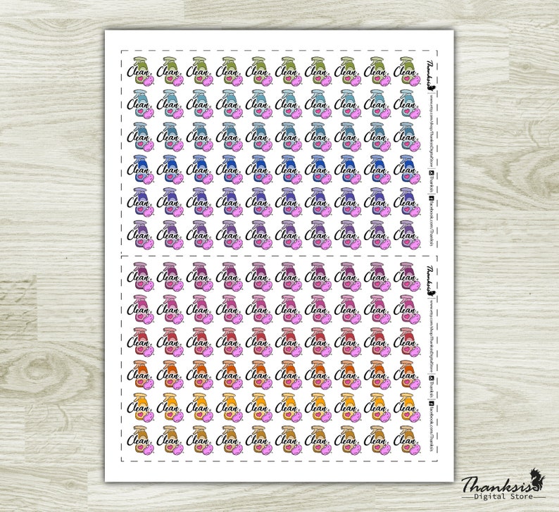 Clean Printable Stickers Erin Condren Planner Stickers Cut Files 70/% OFF Sale Clean Printable Planner Stickers