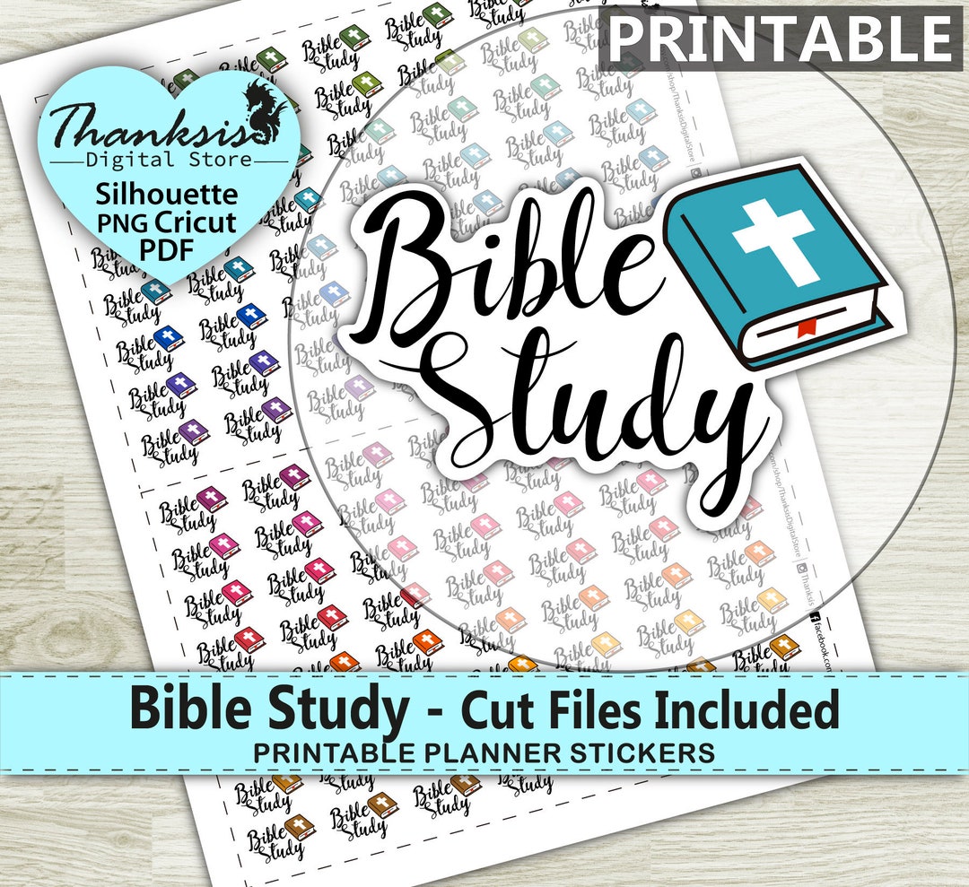 Bible Study Printable Planner Stickers, Erin Condren Planner Stickers ...