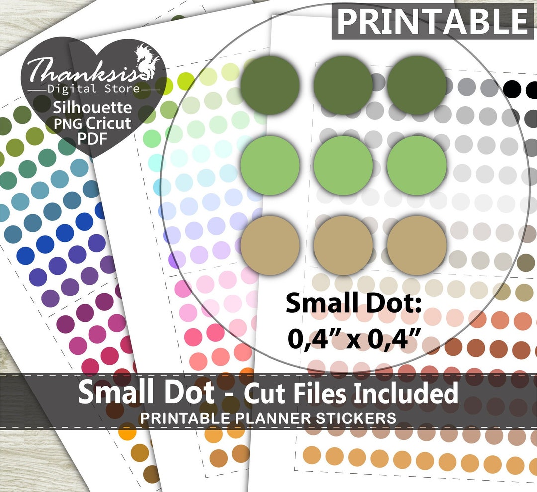Small Dot Printable Planner Stickers, Erin Condren Planner Stickers ...