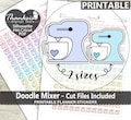 Doodle Mixer Printable Planner Stickers, Erin Condren Planner Stickers, Doodle Printable Stickers - Cut Files product logo