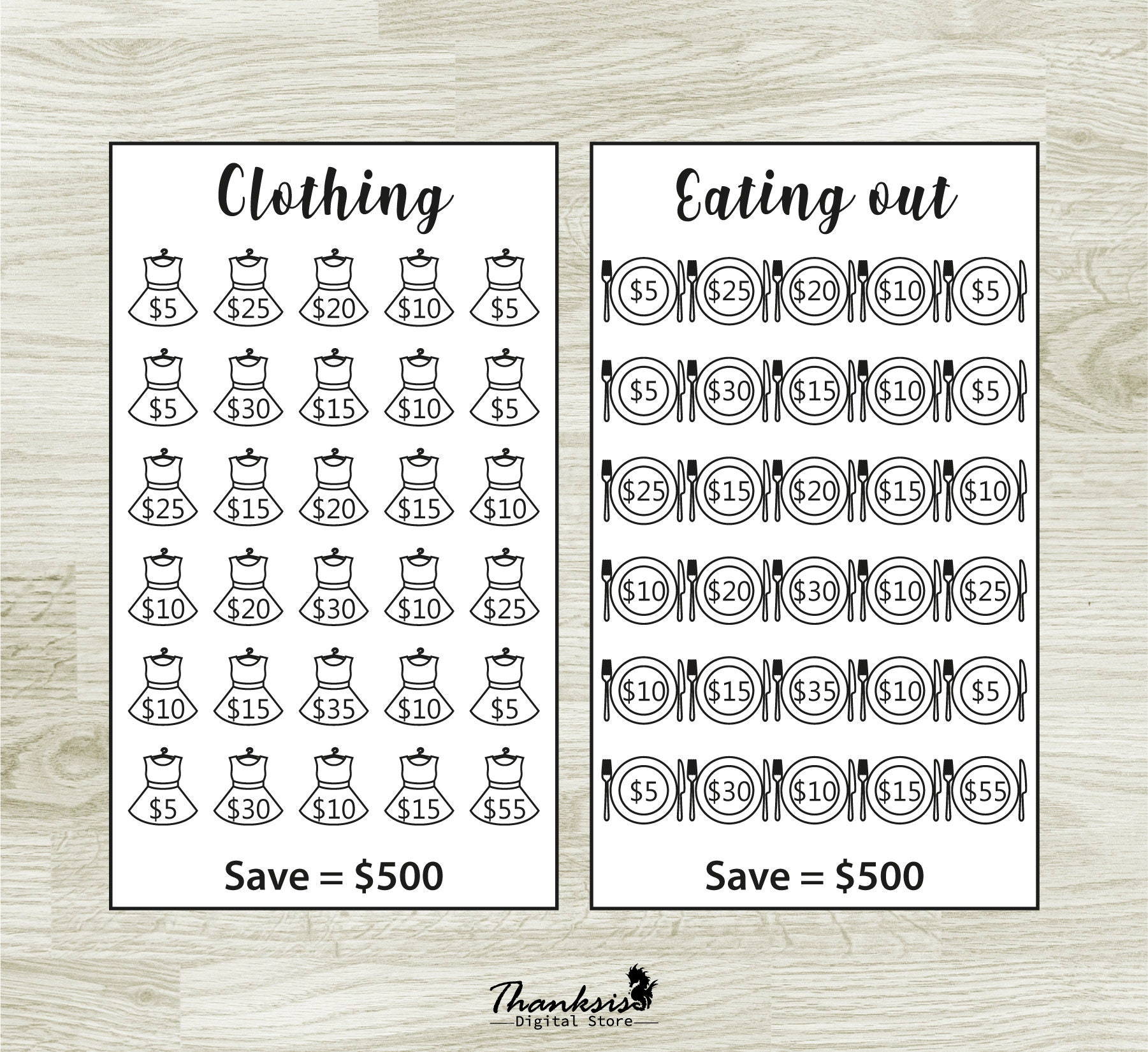 Savings Challenge Printable Money Saving Challenge Monthly - Etsy