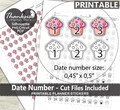 Christmas Date Number Printable Planner Stickers, Erin Condren Planner Stickers, Printable Stickers - Cut Files product logo