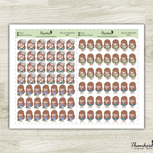 Work Printable Planner Stickers Character Printable Sticker - Etsy