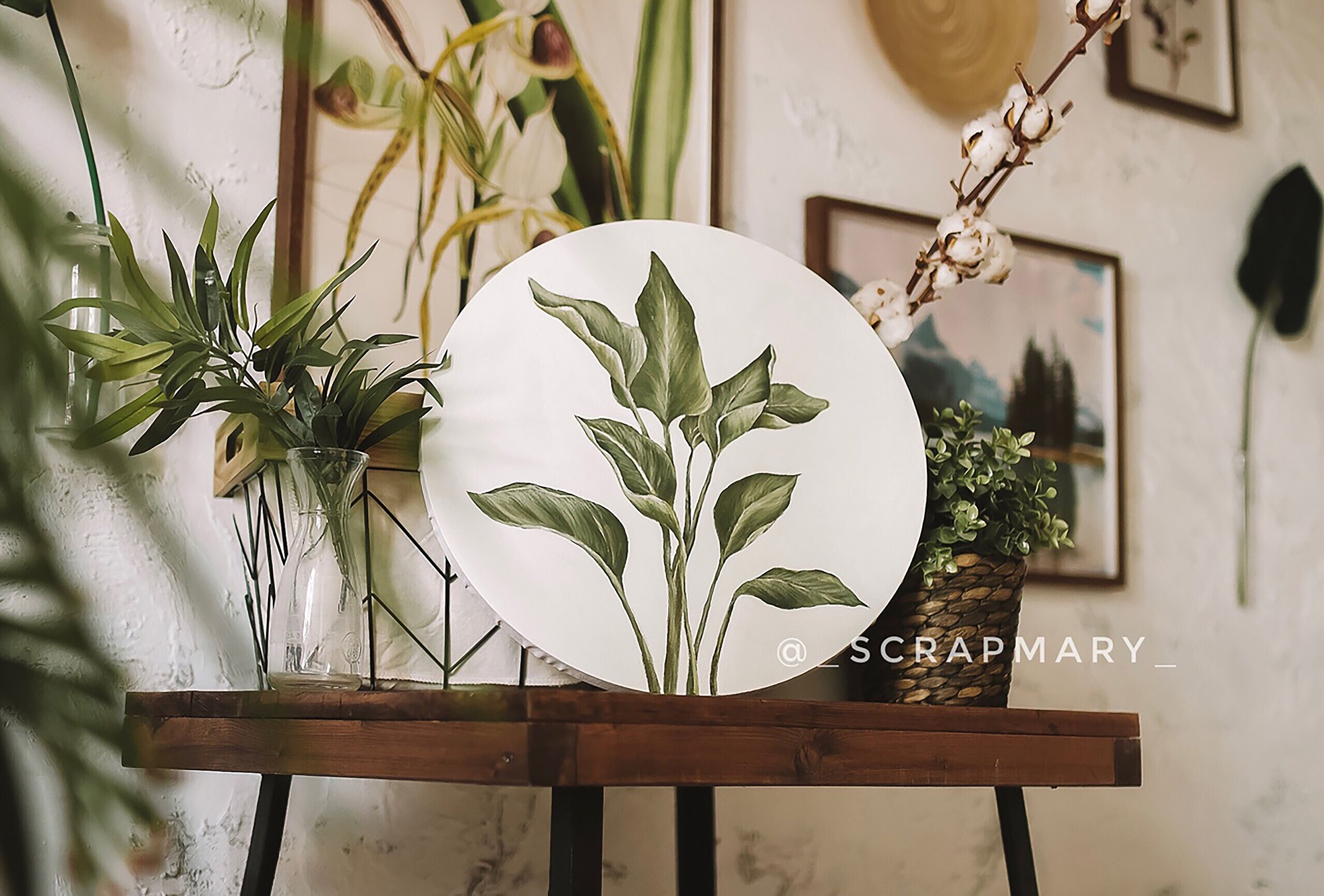 Malerei im tropischen Stil im Innenraum | Etsy