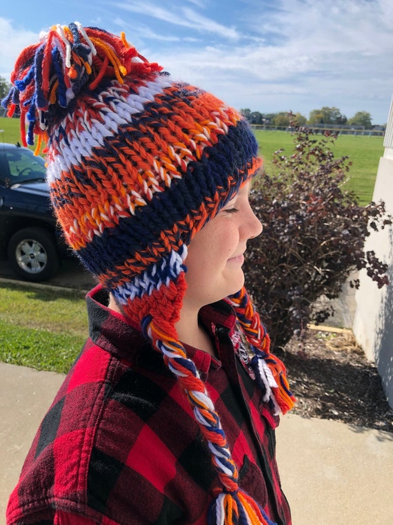 Chicago Bears Funky Knit Hat | Etsy 