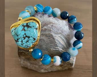 Turquoise Bracelet, Balance, Wisdom and Truth