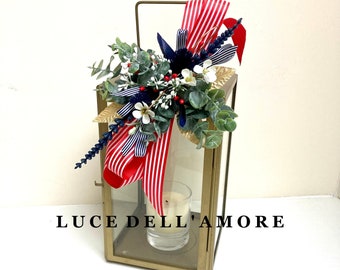 4th of July lantern swag .  4th of July Decorations - USA Decor.